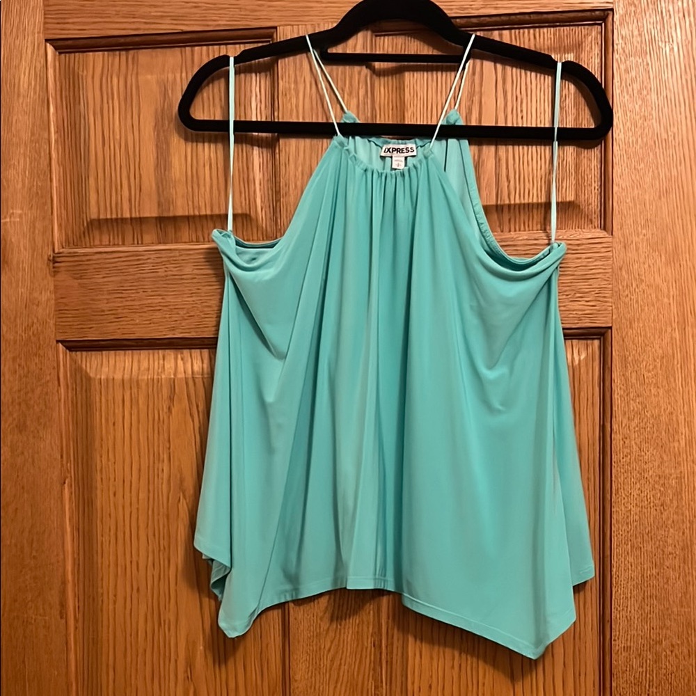 Express Green Camisole Sleeveless Top